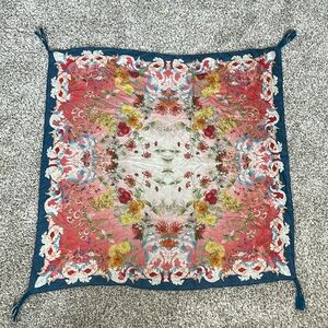 Johnny Was Floral Silk Scarf